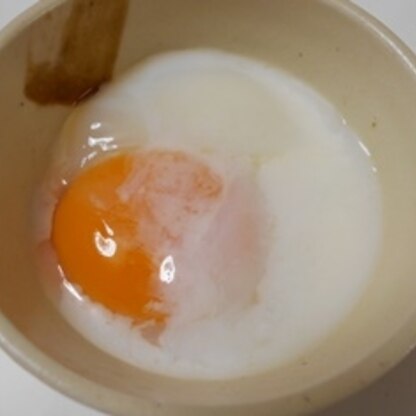温泉卵、お鍋で簡単に出来ました♪美味しく頂きました(*^.^*)